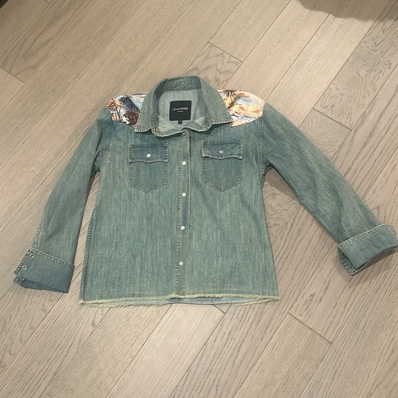 Le Superbe Surf Cowboy pearl snap Size 8/M - Picture 3 of 9